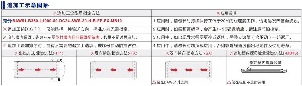 平皮带输送机｜导条导正｜三槽型材｜电动辊筒全皮带型(Ø50) 追加工