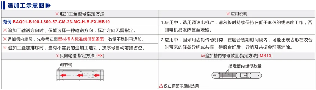 平皮带输送机｜弧面辊导正｜三槽型材｜内置电机标准型(Ø70) 追加工